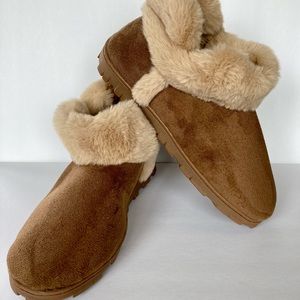 Jessica Simpson microsuede bootie slippers